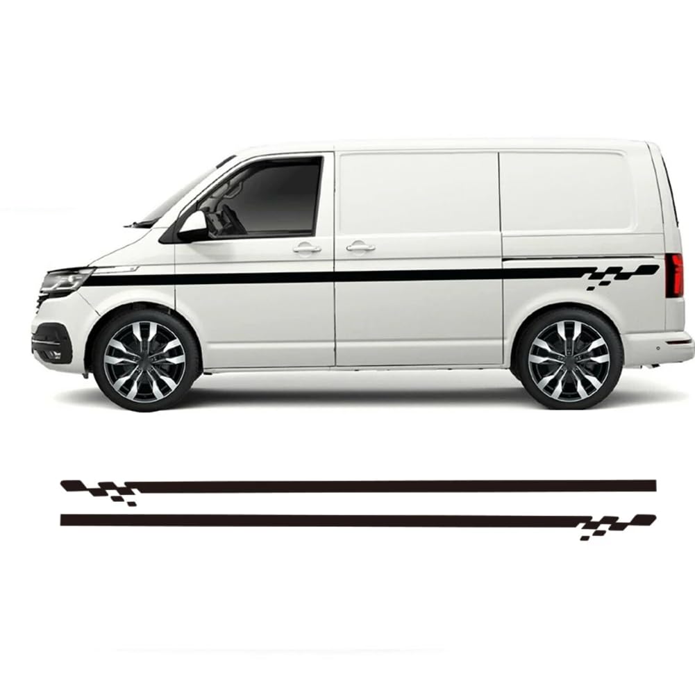 2 Stück, für VW, für Transporter T4 T5 T6 Camper Van Side Racing Stripe Graphics Aufkleber zq003 von LYSSJBH