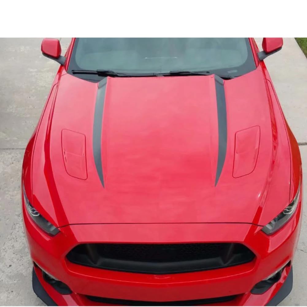 2 Teile/Satz 115 cm Lange Auto Motorhaube Aufkleber Aufkleber Vinyl PVC Dekoration Automobil Auto-Styling Zubehör, für Ford Mustang 2015 2016 von LYSSJBH