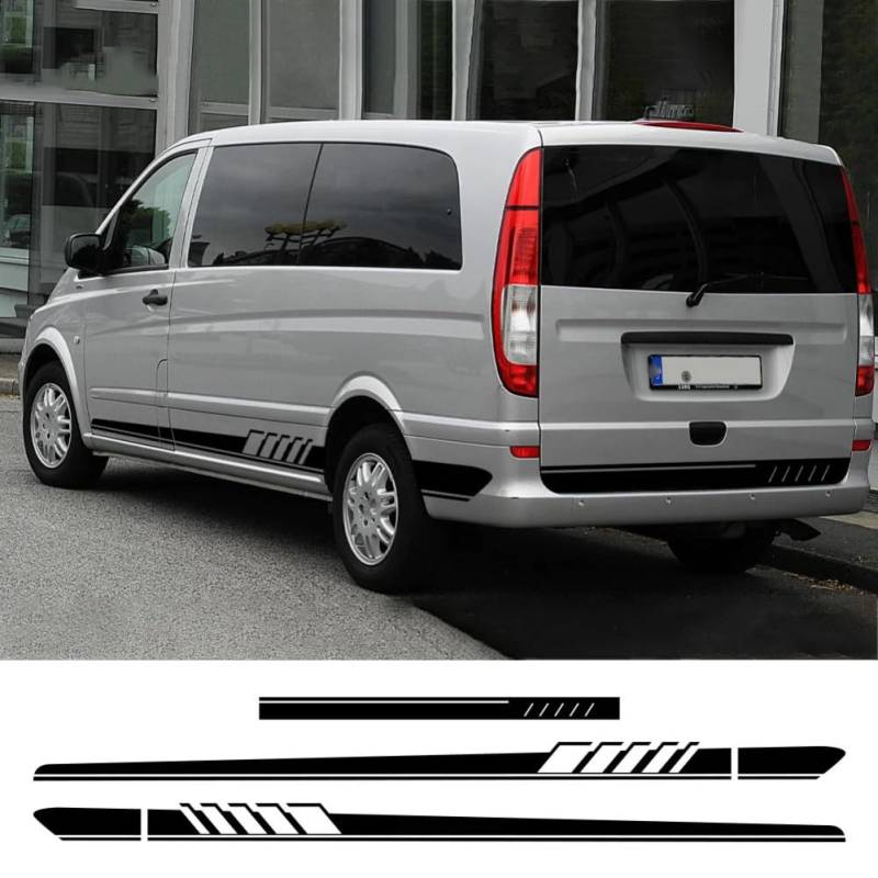 Auto Aufkleber, für Mercedes Benz V Klasse Vito Viano W638 W639 W447 Marco Polo EQV Camper Van Vinyl Aufkleber Tuning 3Pcs Zubehör von LYSSJBH