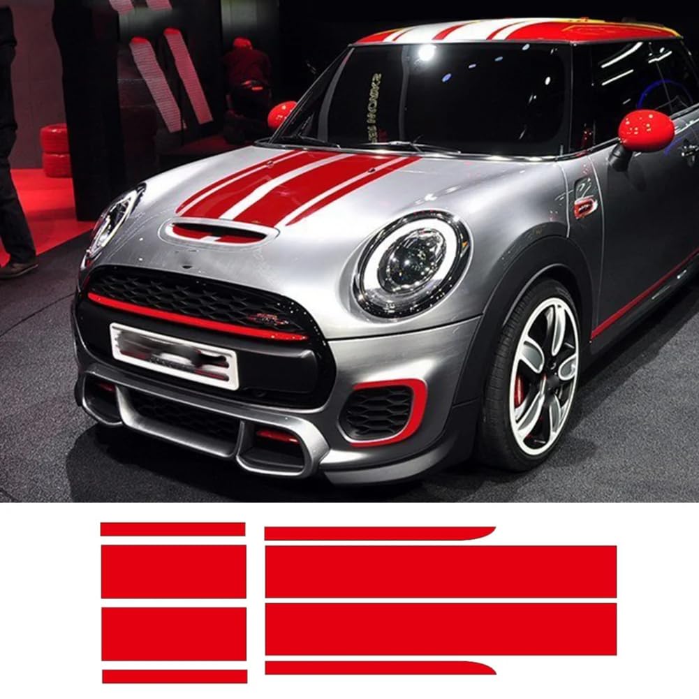 Auto Motorhaube Streifen Motorabdeckung Taligate Kofferraum Aufkleber, für Mini John Cooper Works F56 F55 F57 R56 R57 R58 R59 JCW Zubehör von LYSSJBH