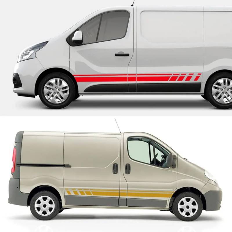 Autoaufkleber, für Renault Trafic Vauxhall Opel Vivaro Nissan NV300 Talento Camper Van Wohnmobil Vinyl Aufkleber 2PCS Zubehör von LYSSJBH