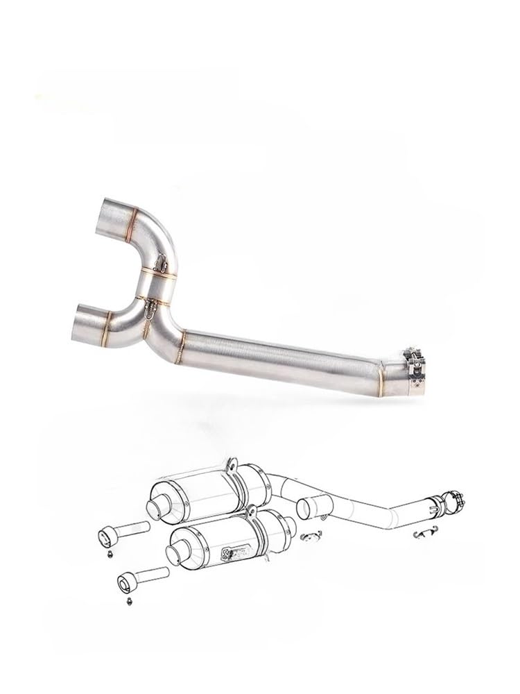 Schalldämpfer-Auspuff Motorrad Auspuff Connecter Nahen Rohr Für Yam&aha FZ-6N FZ-6S FZ6 S2 Für Fazer 600 Auspuff Link Rohr von LYUNQET