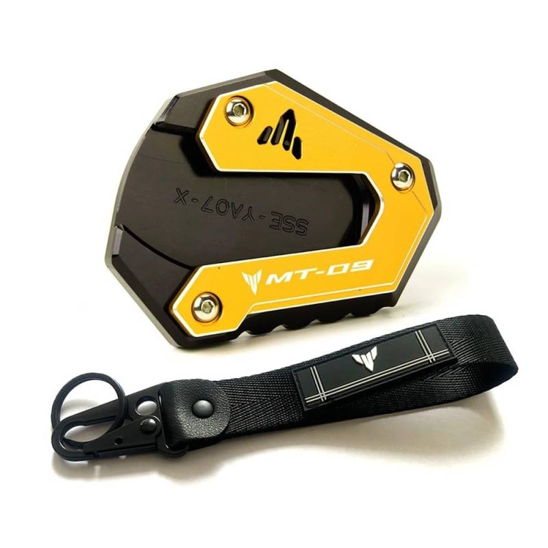 Seitenständer Pad Für Yam&aha MT09 SP 2023 MT 09 2022 Tracer MT-09 SP FZ09 2015-2023 Motorrad Kickstand Fuß Seite Stehen Verlängerung Pad Schlüsselanhänger von LYUNQET