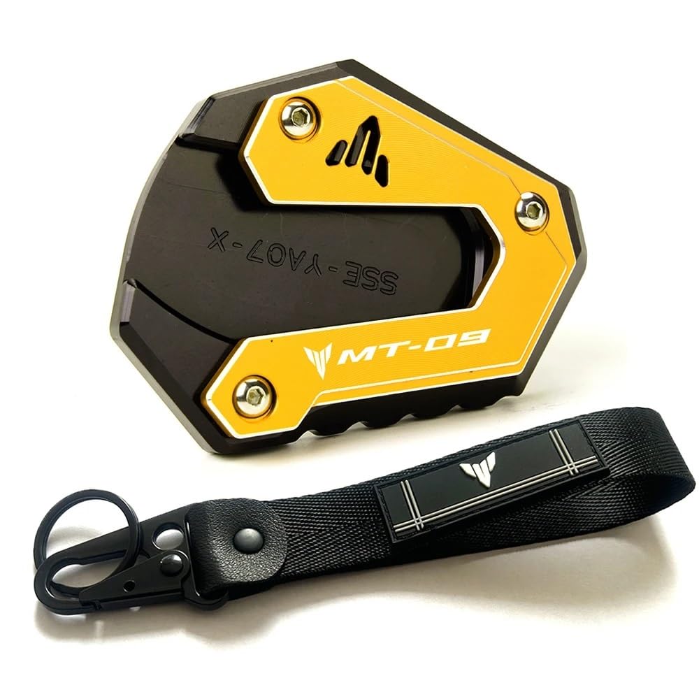 Seitenständer Pad Für Yam&aha MT09 SP 2023 MT 09 2022 Tracer MT-09 SP FZ09 2015-2023 Motorrad Kickstand Fuß Seite Stehen Verlängerung Pad Schlüsselanhänger von LYUNQET