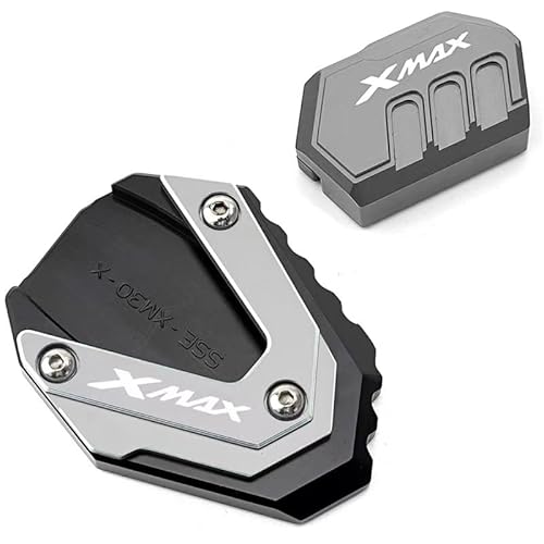 Seitenständer Pad Für Yam&aha Xmax 300 125 250 400 XMAX300 Xmax250 Xmax400 Motorrad CNC Spalte Hilfs Seite Stehen Enlarger Kickstand Pad X-MAX von LYUNQET