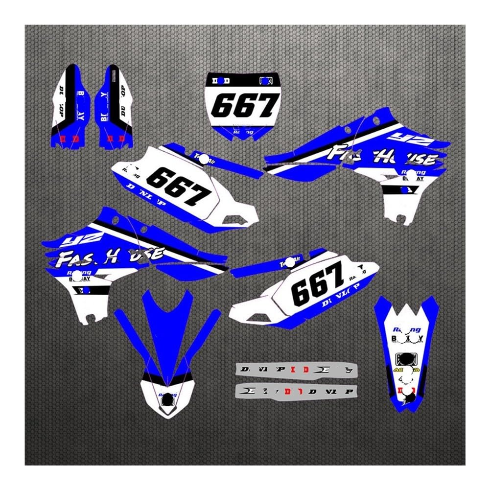 Tankpad Aufkleber Für Ya&maha 450 YZF 2010–2013 YZF450 YZ450F 2010 2011 2012 2013 Motocross-Grafikaufkleber, Hintergrund-Aufkleber-Set von LYWEVCT