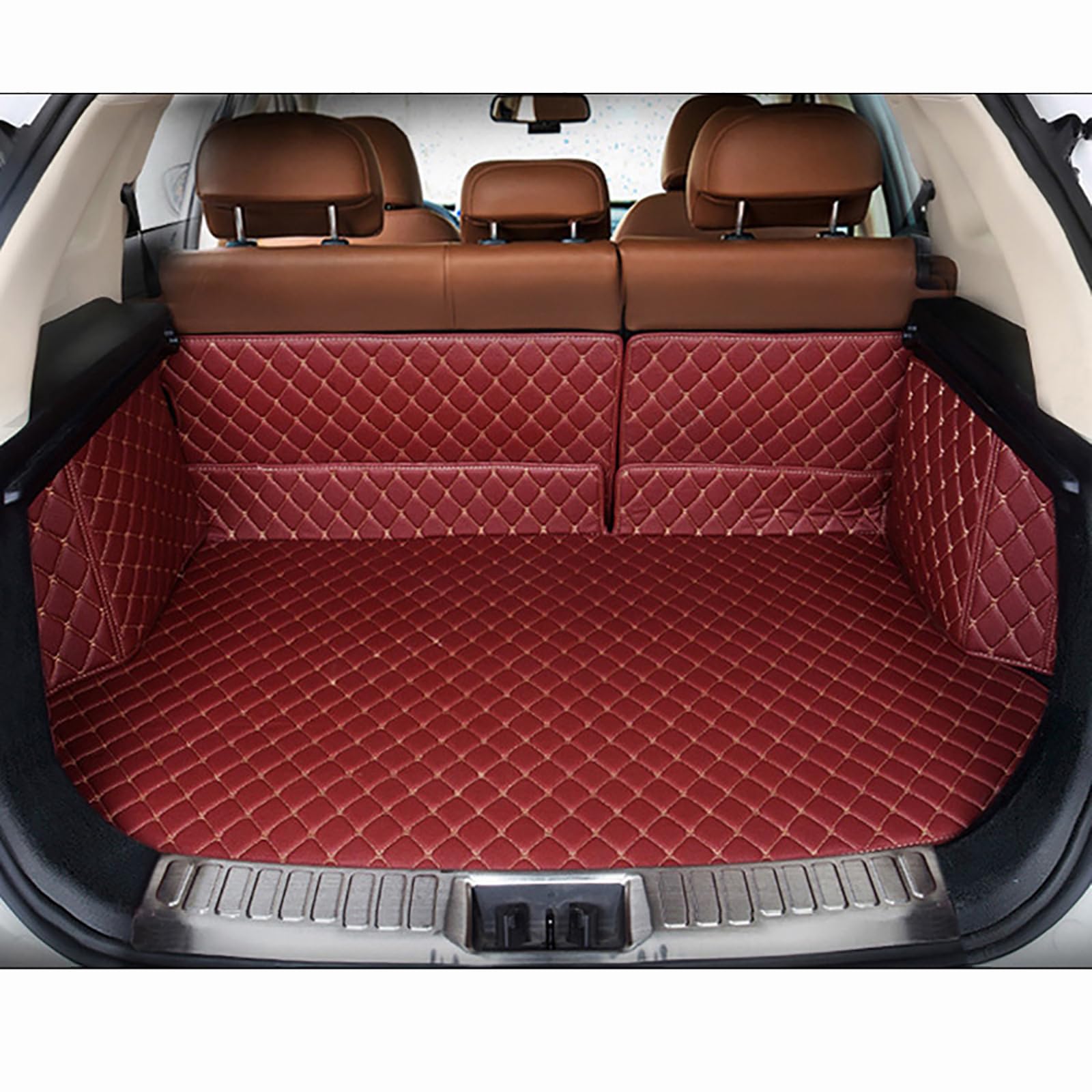 Kofferraum Schutzmatte für Mitsubishi Outlander Sport 2011-2014, Kofferraummatte Autoteile,wine red von LYYFCB