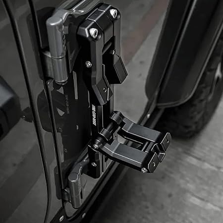 LZBYYDS Türscharnierstufe Schwere Aluminium Legierung Fuß Pedal für 2007-2023 Jeep Wrangler JK JKU JL JLU Wrangler Accessories von LZBYYDS