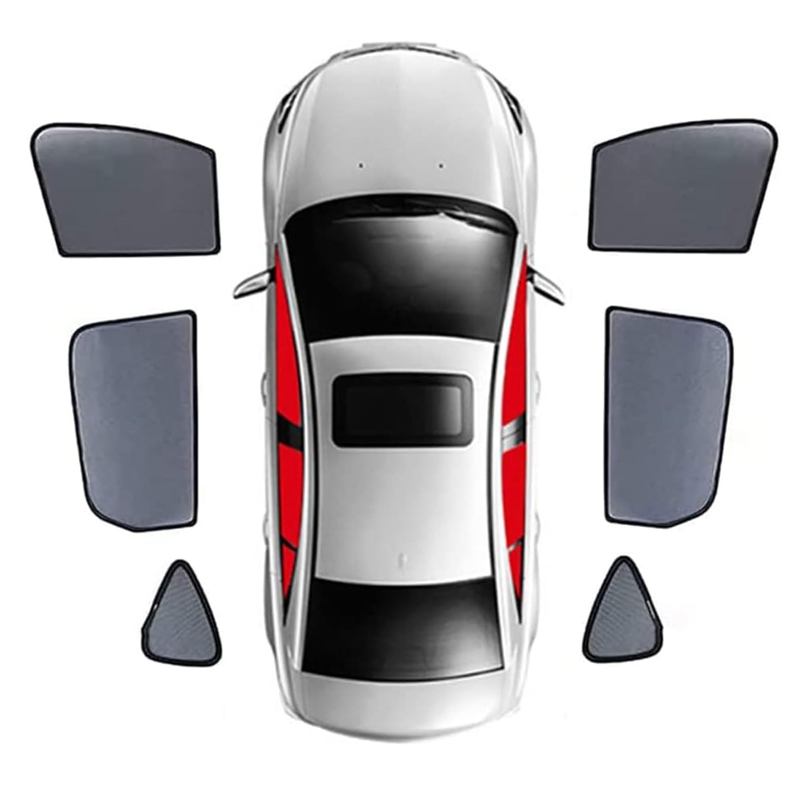 Auto Sonnenschutz für Hyundai KONA, Seitenscheibe Sonnenblende UV-Schutz Wärmeisoliert Schutz der Privatsphäre, Auto ZubehöR,6pcs-wholecar von LZGQAZ
