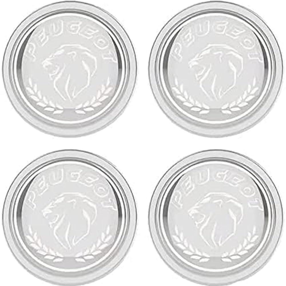 4 x 56 mm Auto-Radkappen-Aufkleber für Peugeot, Emblem, Abzeichen, Aufkleber, Logo, Felgen, Radkappen, Außenzubehör,normal-White a 4 x 56 mm Auto-Radkappen-Aufkleber für Peugeot, Emblem, Abzeichen, Aufkleber, Logo, Felgen, Radkappen, Außenzubehör,normal-White a von LZJPL