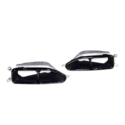 Auto Auspuffblenden Edelstahl Auto Auspuff Endrohr dekorative Accessoires, für BMW new 7 series 730740li760M 2019-2020,A Black von LZJPL