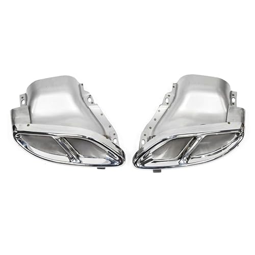 Auto Auspuffblenden Edelstahl Auto Auspuff Endrohr dekorative Accessoires, für Mercedes-Benz C200E-Class 260 GLE, B silver von LZJPL