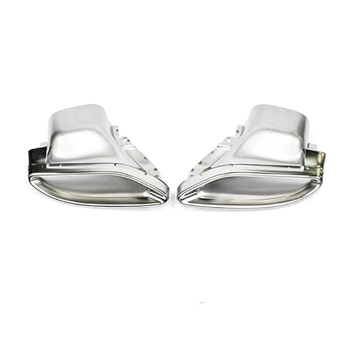 Auto Auspuffblenden Edelstahl Auto Auspuff Endrohr dekorative Accessoires, für Mercedes-Benz W212E-Class E260L E300 2013-2016,A silver von LZJPL