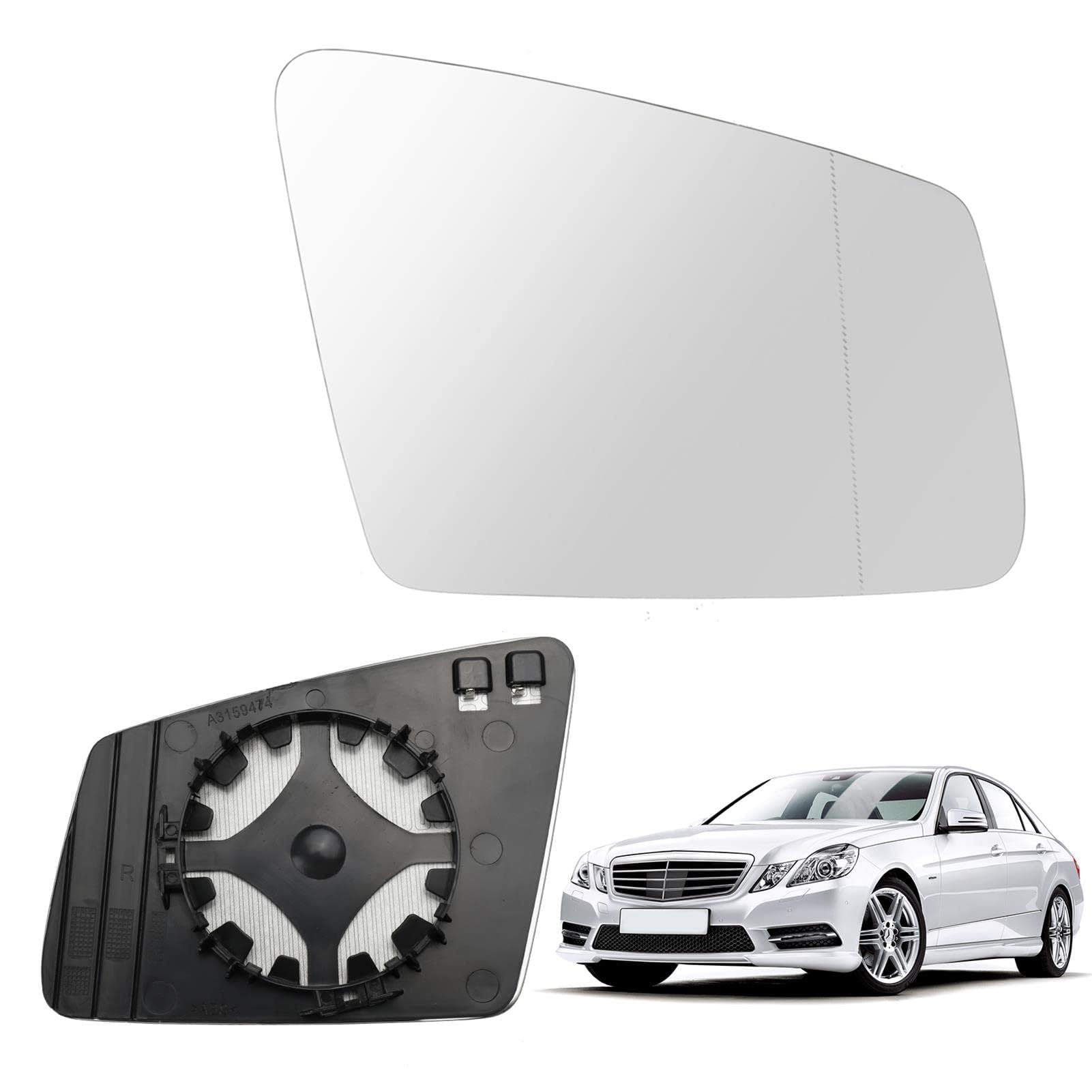 Auto Spiegelglas, für Mercedes-Benz B-Class W246 2011-2015 Beheizbar Ersatzspiegelglas,Right von LZJPL