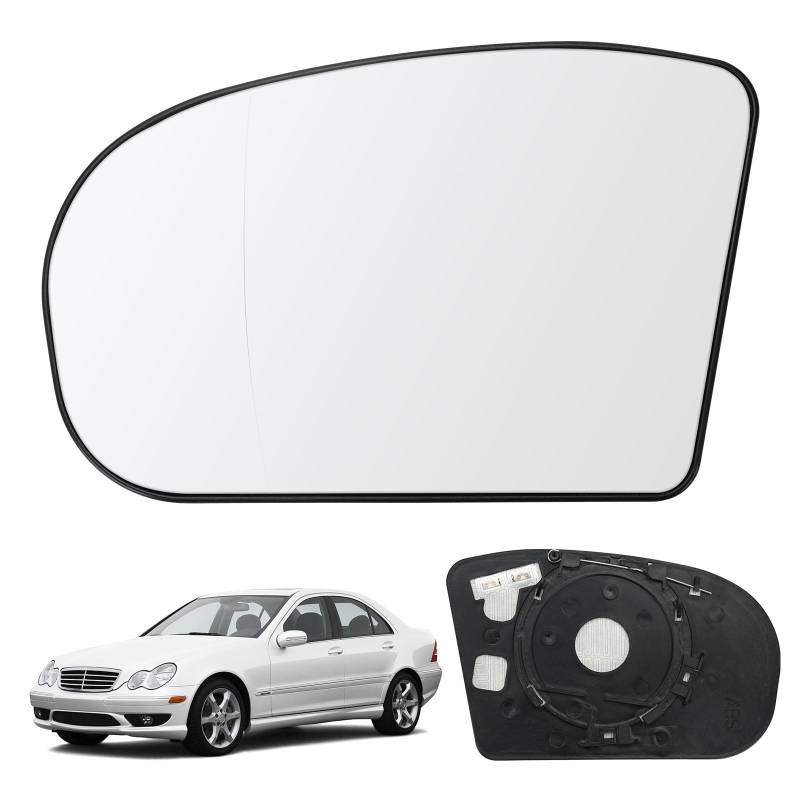 Auto Spiegelglas, für Mercedes-Benz C-Class T-Modell S203 2001-2006 Beheizbar Ersatzspiegelglas,Left von LZJPL