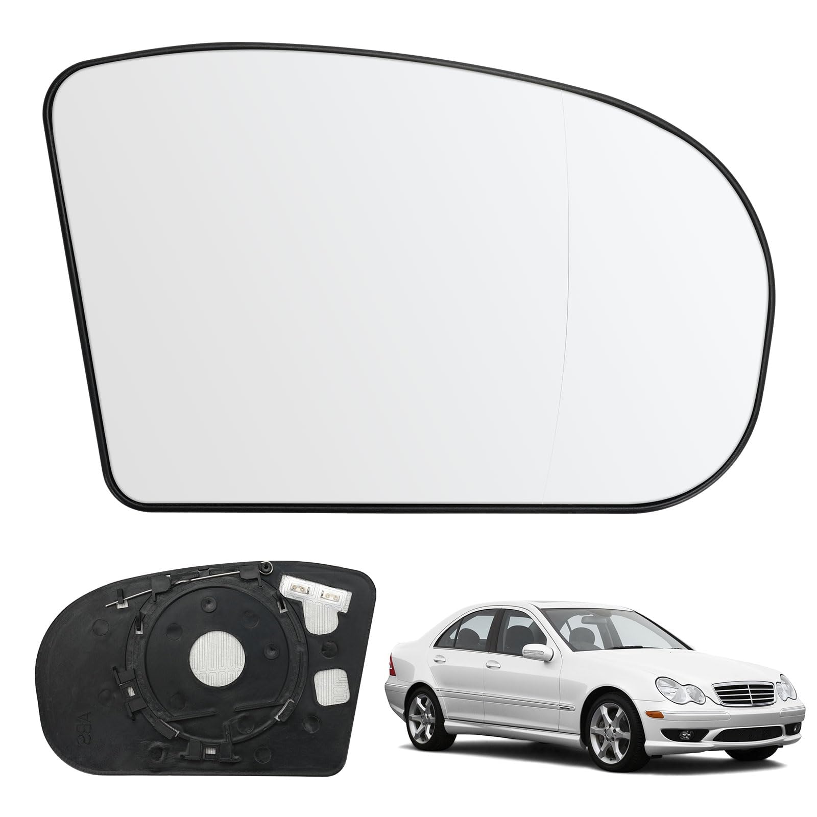 Auto Spiegelglas, für Mercedes-Benz C-Class T-Modell S203 2001-2006 Beheizbar Ersatzspiegelglas,Right von LZJPL