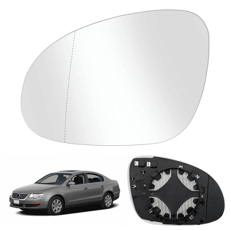 Auto Spiegelglas, für VW GOLF MK5 2003–2008 Beheizbar Ersatzspiegelglas,Left von LZJPL