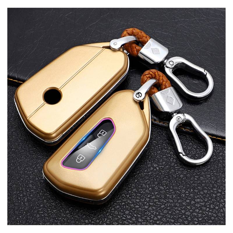 LZLWL Autoschlüssel Schlüssel Hülle Schlüsselanhänger Tragbare Auto Key Case Cover Tasche ABS Für Volkswagen Für Golf 8 MK8 2020 Für Skoda Octavia 3 Buttons Smart Keyless Remote Cupra Schlüsselcover von LZLWL