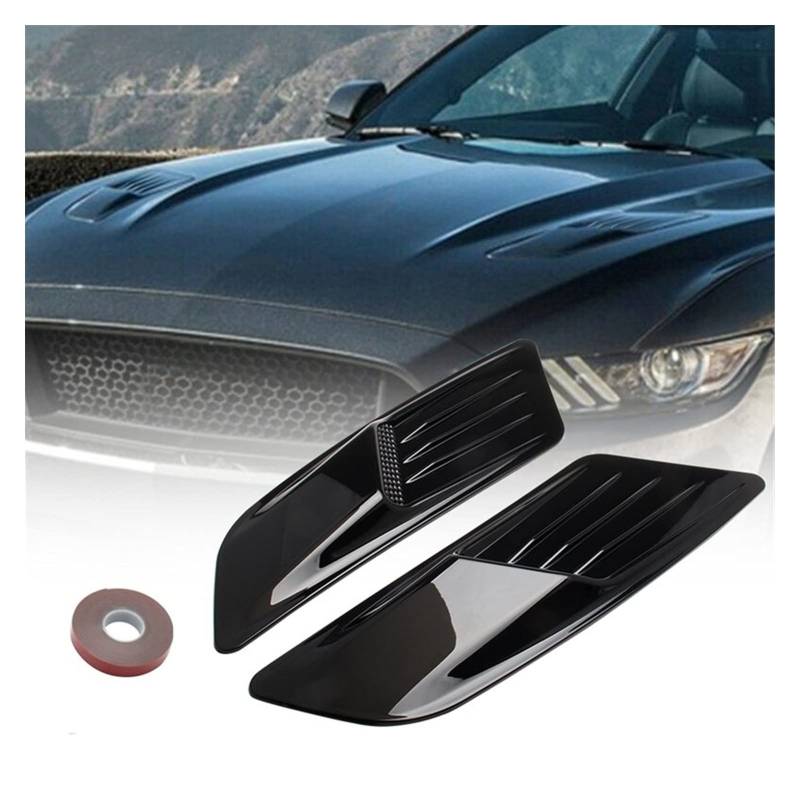 LZLWL Lufteinlass Motorhaube Auto Deko Gitter Für Ford Mustang GT Modell 2015 2016 2017 Auto-Fronthaube Lufteinlass-Trim-Scoop-Entlüftungsschutz Motorhaubenentlüftungen von LZLWL