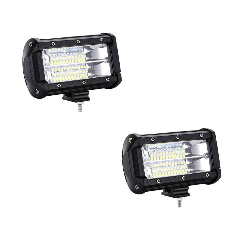 LZQ 2 Stück 72W Arbeitsscheinwerfer LED Zusatzscheinwerfer Offroad Scheinwerfer 10800LM 10-30V 6000K Arbeitslicht Wasserdicht IP67 4 Zoll von LZQ