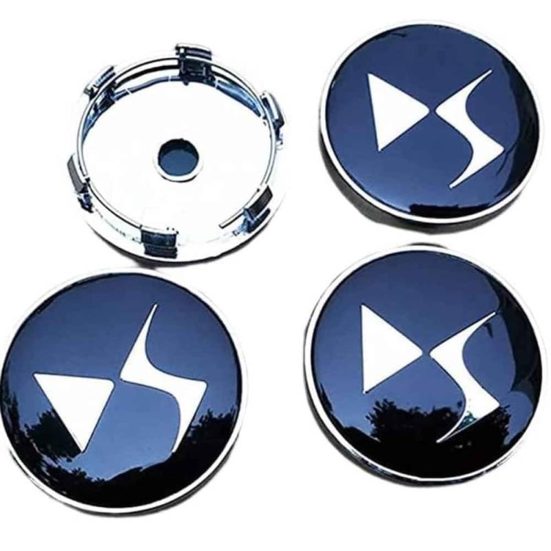 4 Stück Radnabenkappen für Citroen VTS Saxo Elysee DS3 DS6 DS7 C3 C4 C5 60mm, Nabendeckel Radnabendeckel Wasserdicht Staubdicht Reifen Felgen Zubehör,normal-B von LZQbld