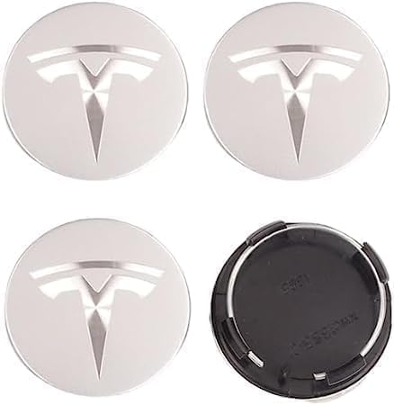 4 Stück Radnabenkappen für Tesla Model S X 3 Y 56mm, Nabendeckel Radnabendeckel Wasserdicht Staubdicht Reifen Felgen Zubehör von LZQbld