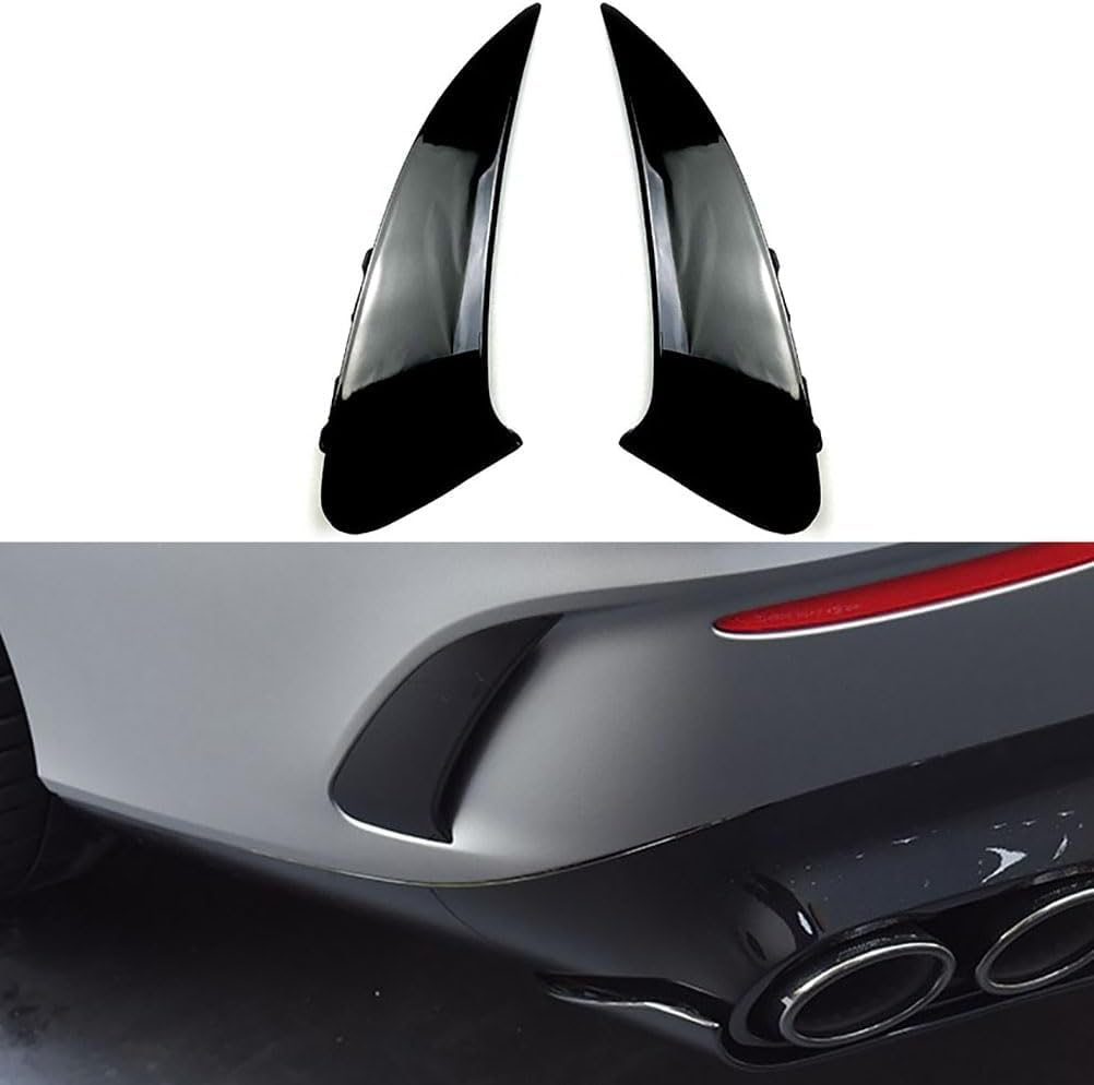 Auto Heckstoßstange Luftmesser für Mercedes Benz CLA-Class C118 CLA200 2020+,Auto Heck Luftauslass Spoiler,Heckstangendiffusor Heckluftmesser,Automobil-Exterieurzubehör,Glossy Black von LZQbld