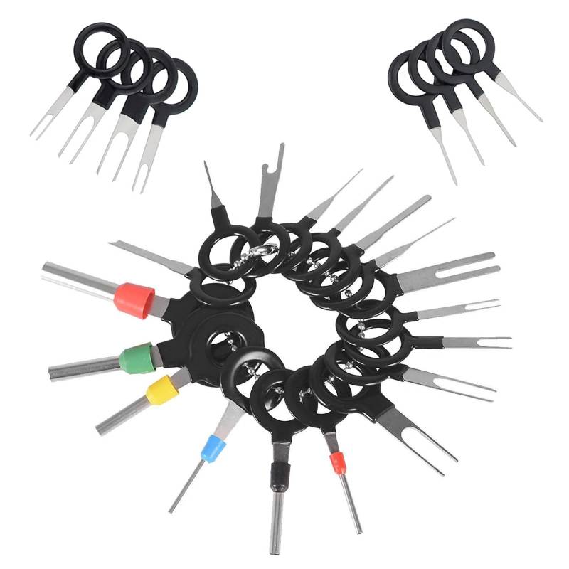 LZYDKH 26 Stück Auspinnwerkzeug Kfz Set, Entriegelungswerkzeug Auto Terminal Ejector Kit Steckverbindung Demontage Spezialwerkzeug mit SchutzhüLle für Meisten Steckverbinder Terminals von LZYDKH