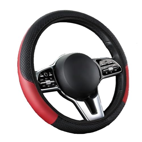 Auto Lenkrad Abdeckung für Peugeot 407 2004 2005 2006 2007 2008, Microfiber Lenkradhülle, Anti Rutsch Atmungsaktiv Lenkradabdeckung,A Black+Red Auto Lenkrad Abdeckung für Peugeot 407 2004 2005 2006 2007 2008, Microfiber Lenkradhülle, Anti Rutsch Atmungsaktiv Lenkradabdeckung,A Black+Red von LZYFCBF88