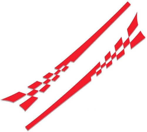 2 Stück Auto Streifen Grafik Aufkleber für Toyota C-HR Racing,Abziehbilder Türseitentür Aufkleber Auto Modellieren Zubehör,Red von LZZDZSSL