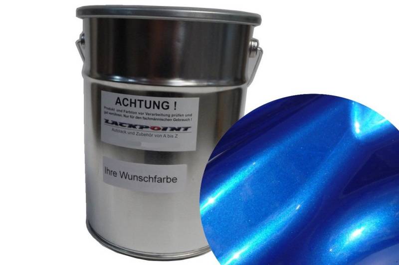 Lackpoint 0,5 Liter Spritzfertigen Wasserbasislack Candy Blau 2 Metallic Autolack von Lackpoint