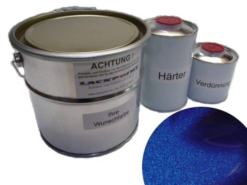 Lackpoint 1,75 Liter Set 2K Autolack Nacht Blau Metallic kein Klarlack Trendlack Tuning von Lackpoint