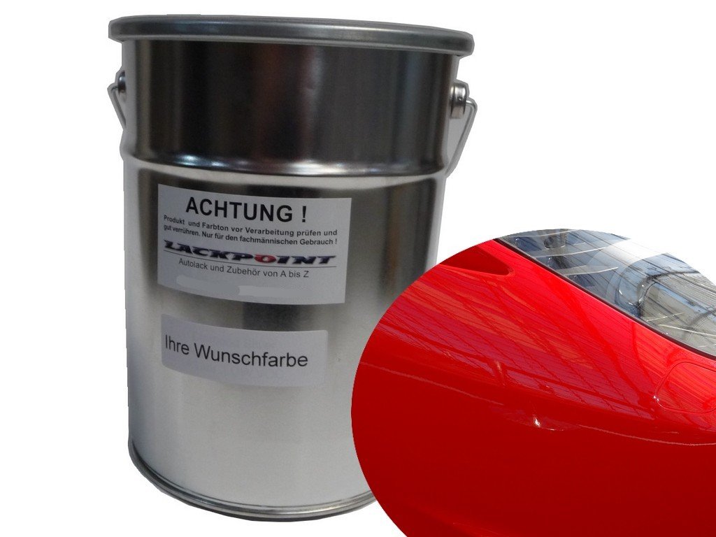 Lackpoint 1 Liter Spritzfertigen Wasserbasislack Ferrari 300 Rot Uni Autolack von Lackpoint