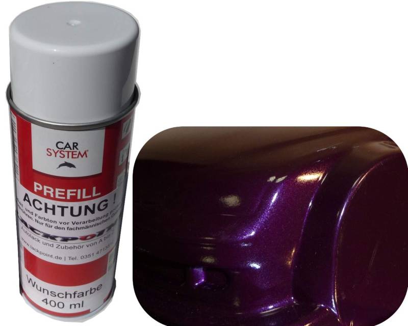 Spraydose 400ml 1K Autolack Dark Violett Metallic Glanz Kein Klarlack Tuning von Lackpoint