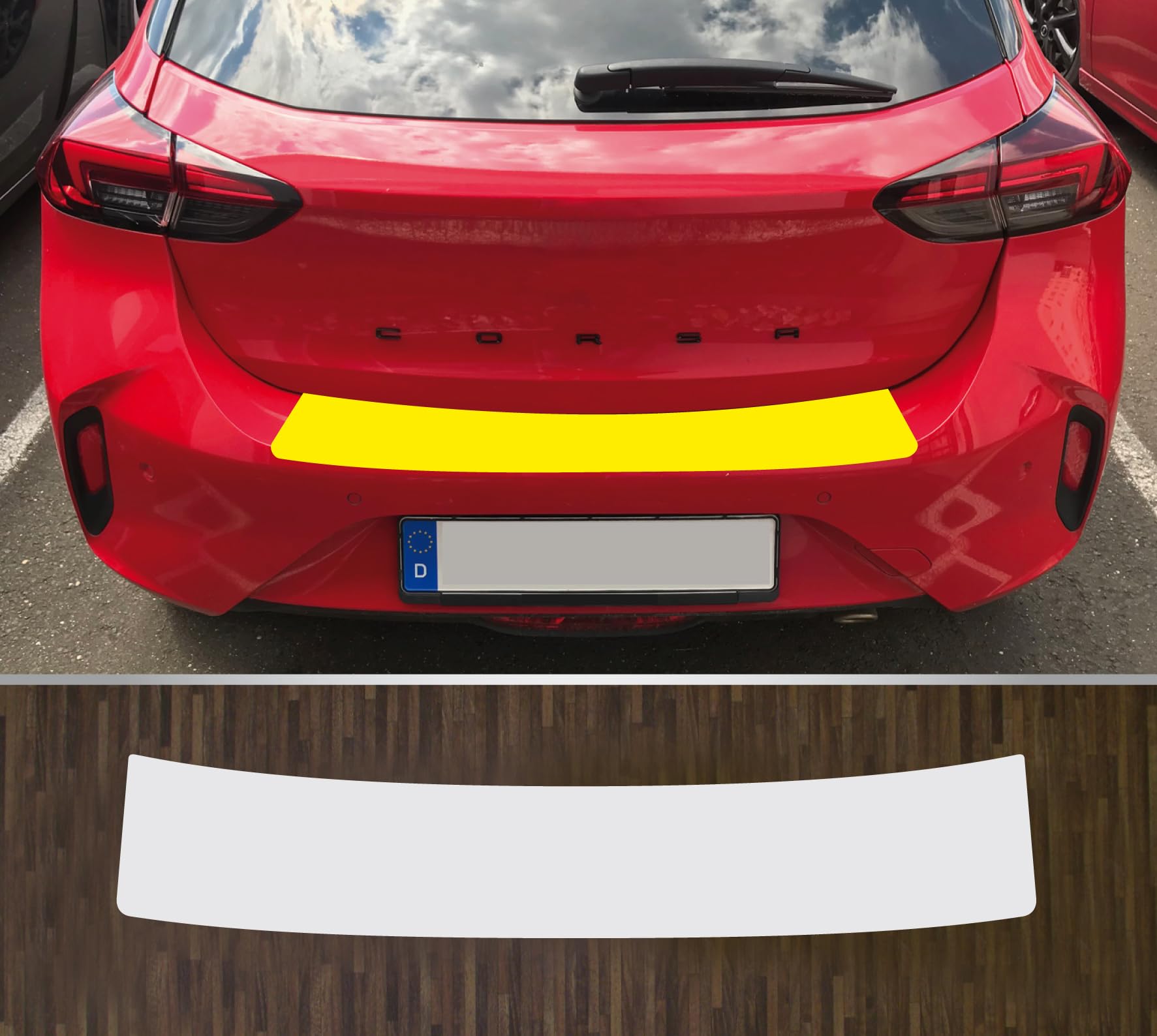 kompatibel mit Opel Corsa F Facelift ab 2023 passgenaue Lackschutzfolie Ladekantenschutz transparent von Lackschutzfolien-Stolze