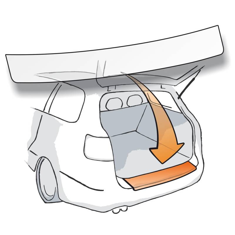 Passform Lackschutzfolie als Selbstklebender Ladekantenschutz (Autofolie und Schutzfolie) transparent 150µm - passgenau für Fahrzeugtyp Siehe Beschreibung von Lackschutzshop