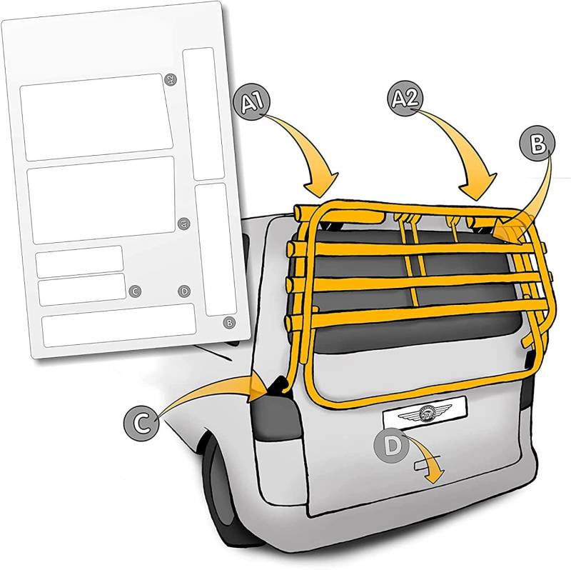 LACKSCHUTZSHOP Lackschutz-Folie für Fahrrad-Heckträger passend für VW T5 Multivan, Caravelle BJ 2003 bis 2015 - Selbstklebende, transparente Schutz-Folie Fahrrad-Träger von LACKSCHUTZSHOP