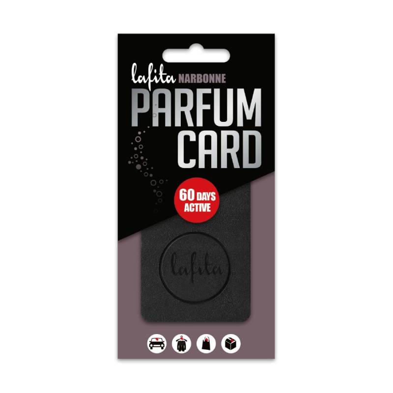 1x Lafita Parfum Card Narbonne - Lufterfrischer - Parfümkarte - Schwarz - Holzig und zitrisch von Lafita