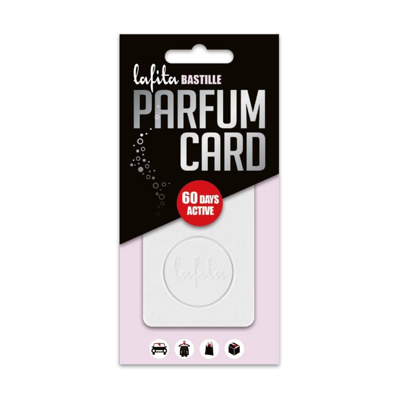 1x Lafita Parfum Card Bastille - Lufterfrischer - Weiß - Holzig und würzig von Lafita