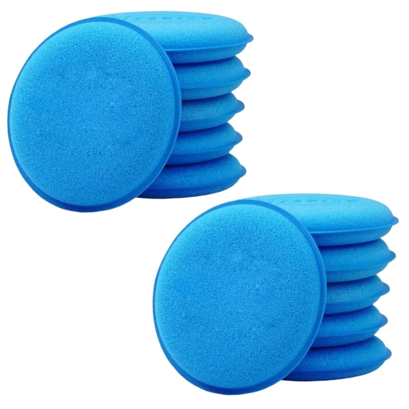 10Pcs Auto Runde Waxing Polnischen Schaum Schwämme Applikator Pad Körper Reinigung Wachs Schaum Schwamm Auto Detaillierung Waschen Auto Reinigung Werkzeuge(Blue 10pcs) von LaiYN