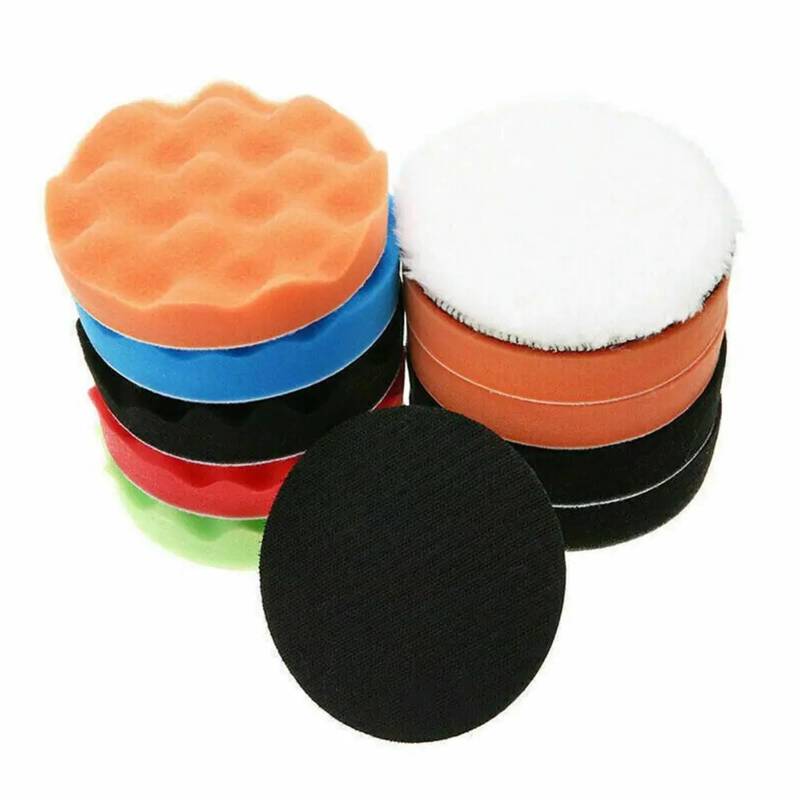 12PCS 3 Zoll Polieren Schwamm Pad Set Auto Polieren Disc Auto Polieren Wachsen Schwamm Auto Polierer Bohrer Adapter Reinigung Werkzeug von LaiYN