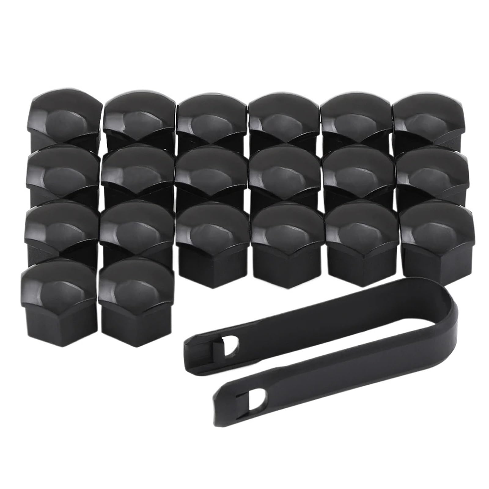 17mm 20 Teile/los Rad Lug Bolt Center Mutter Abdeckungen Caps Auto Zubehör(Black) von LaiYN