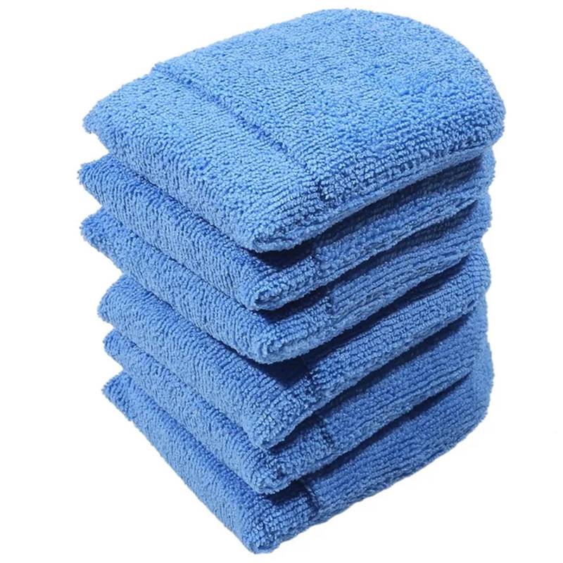 2/6PCS Weiche Mikrofaser Auto Wachs Applikator Handschuhe Polieren Schwamm Wachs Schaum Applikator Pad for Auto Reinigung Auto Detaillierung(Blue-6PCS) von LaiYN