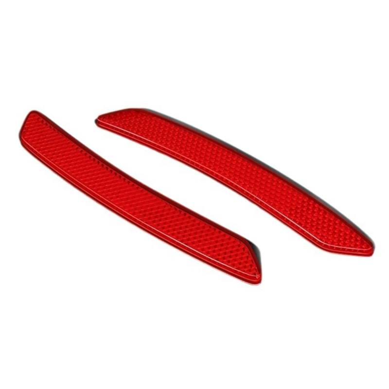 2 Stücke Reflektierende Band Streifen Auto Seite Marker Aufkleber Sicherheit Mark Reflektierende Trim N84F(Red) von LaiYN