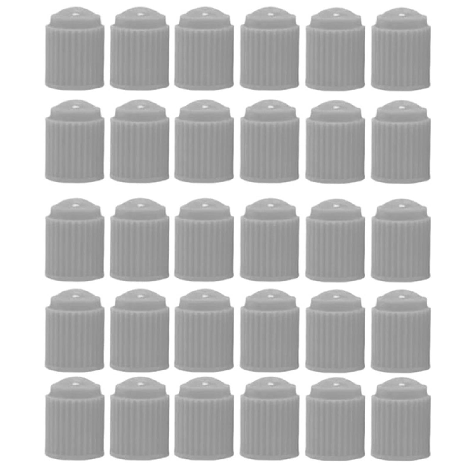 30PCS Reifen Ventile ABS Kunststoff Automobil Fahrrad Reifen Ventil Kappe Staub Kappe Rad Reifen Ventil Stem Caps Abdeckungen Staub Ventil for Auto(Grey 30PCS) von LaiYN