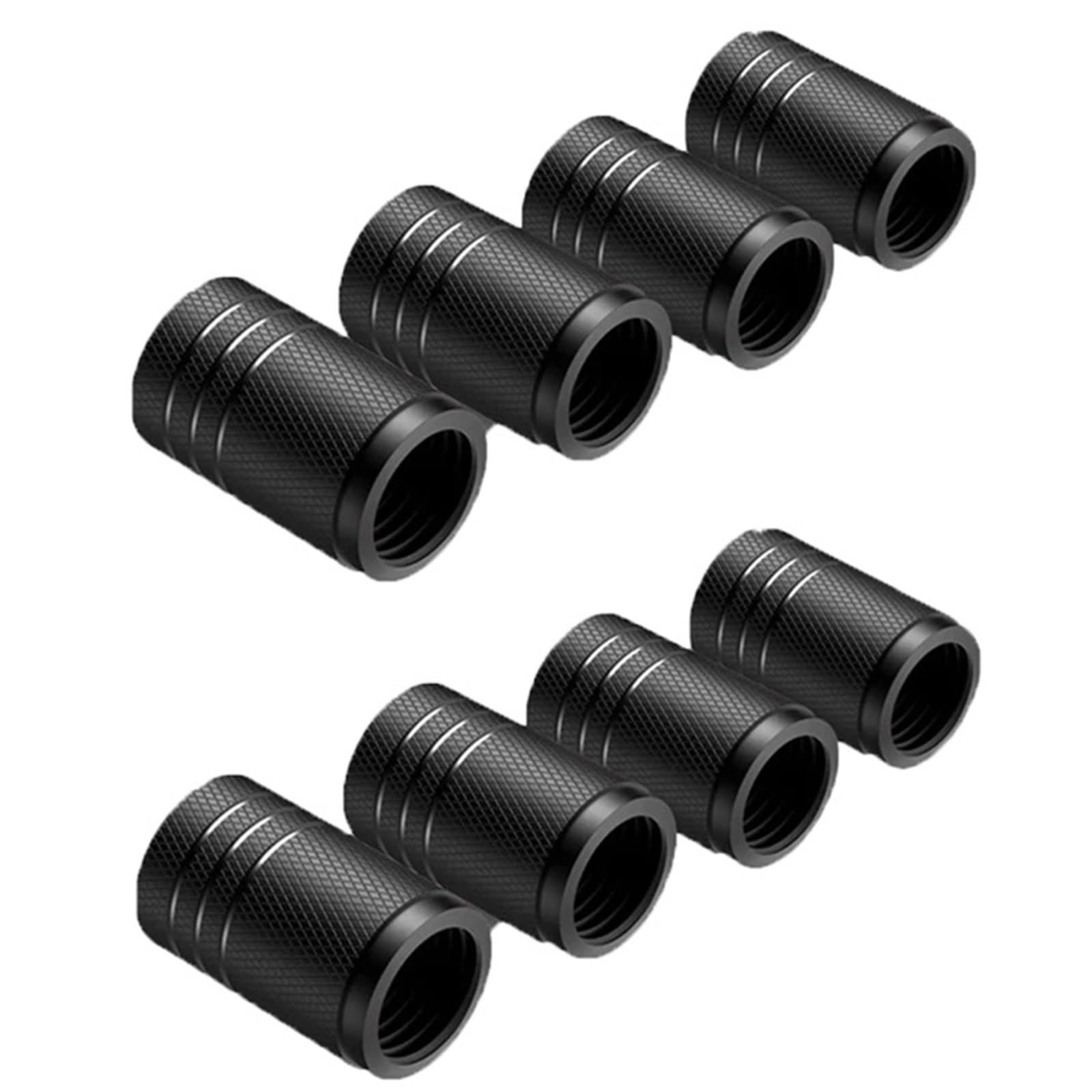 4/8 Stück Metall-Auto-Styling-Rad-Reifen-Ventil-Luftschaftkappenabdeckungen Autozubehör Kompatibel Mit Fo/rd Ran/ger Fo/cus M/K2 M/K3 Mus/Tang Fie/sta MA/XM/on(8Pcs Black) von LaiYN