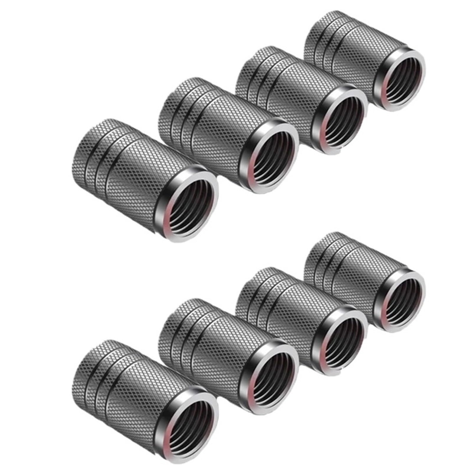 4/8 Stück Metall-Auto-Styling-Rad-Reifen-Ventil-Luftschaftkappenabdeckungen Autozubehör Kompatibel Mit Fo/rd Ran/ger Fo/cus M/K2 M/K3 Mus/Tang Fie/sta MA/XM/on(8Pcs Grey) von LaiYN