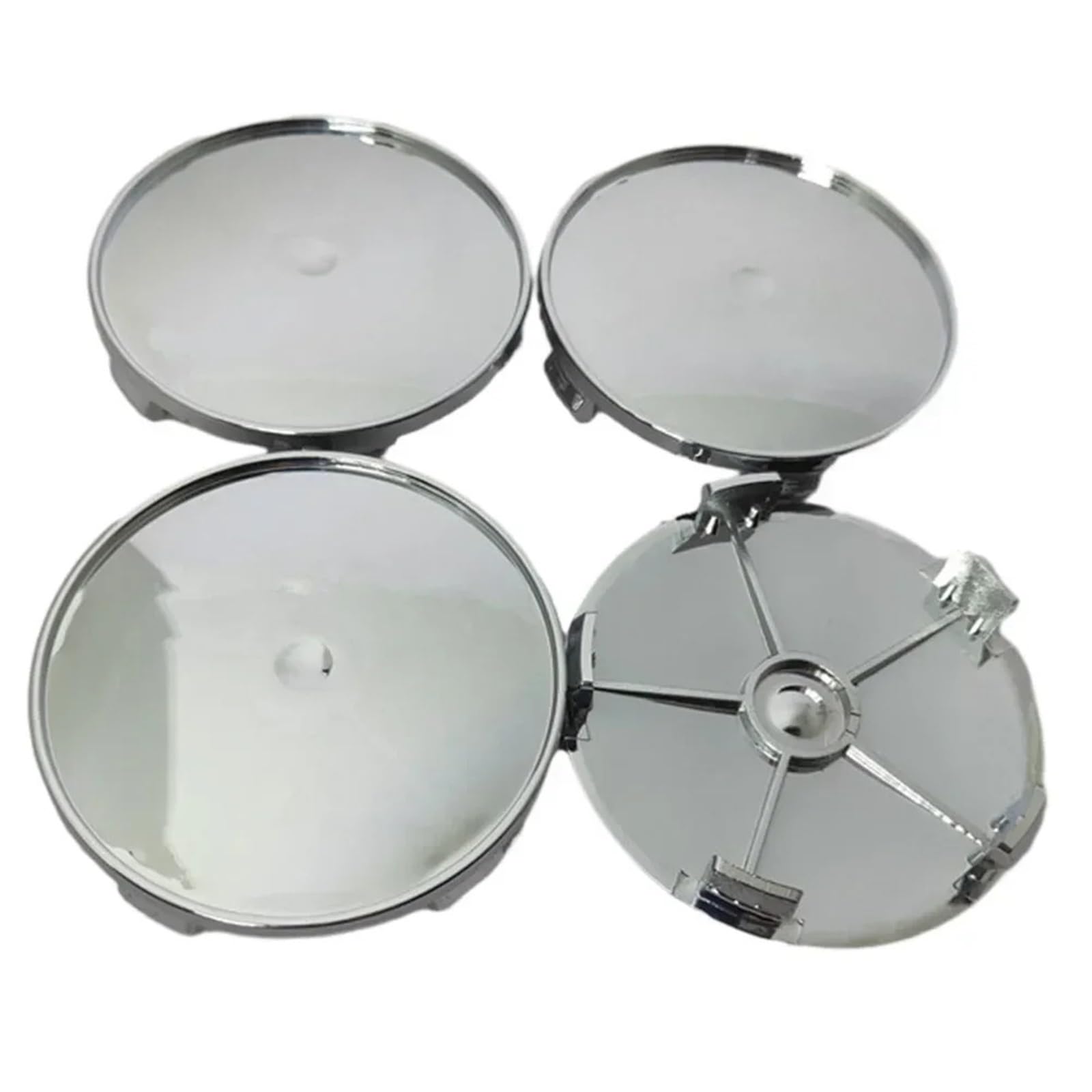 4 Teile/Satz 75mm Auto Fahrzeug Rad Hub Center Cap Abdeckung ABS Schwarz Qualität Außen Auto Zubehör(Silver) von LaiYN