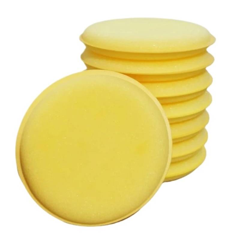 8PCS Welt Wachsen Schwamm Auto Waschen Schönheit Hohe-dichte Kleine Runde Schwamm Auto Polieren Waxing Schwamm Wischen von LaiYN