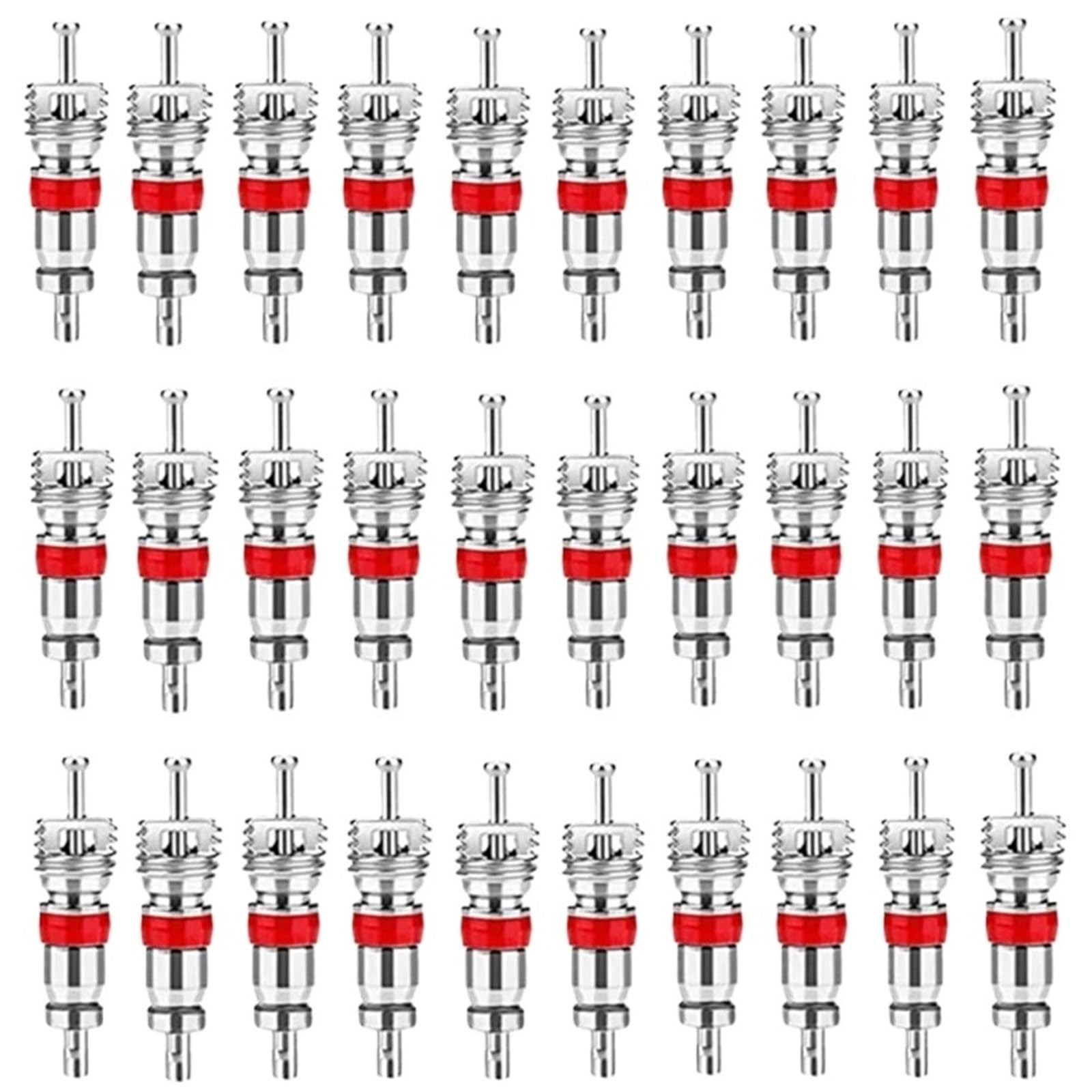 Reifenventilkern Amerikanischer/US-amerikanischer Ventilschaftkern, Kompatibel Mit Den Meisten Automobilen, Wohnmobilen, ATVs Und Klimaanlagen, Reifenabzieher-Ersatz(Silver-30Pcs) von LaiYN